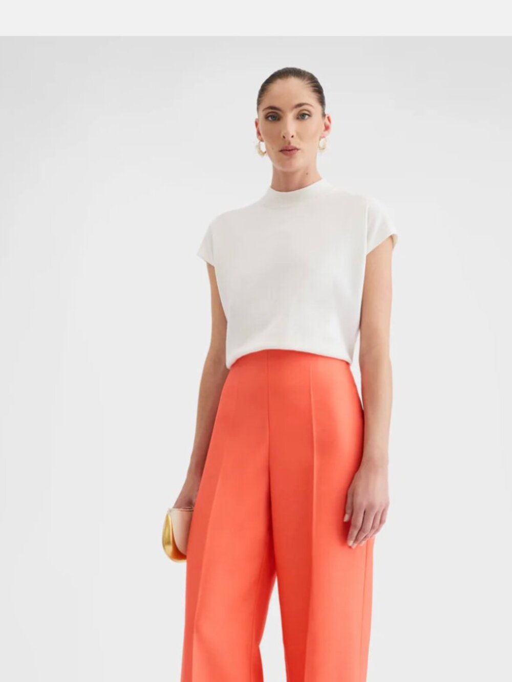 Agnona  Straight Leg Pants  Orange | Size: M | US8, IT44